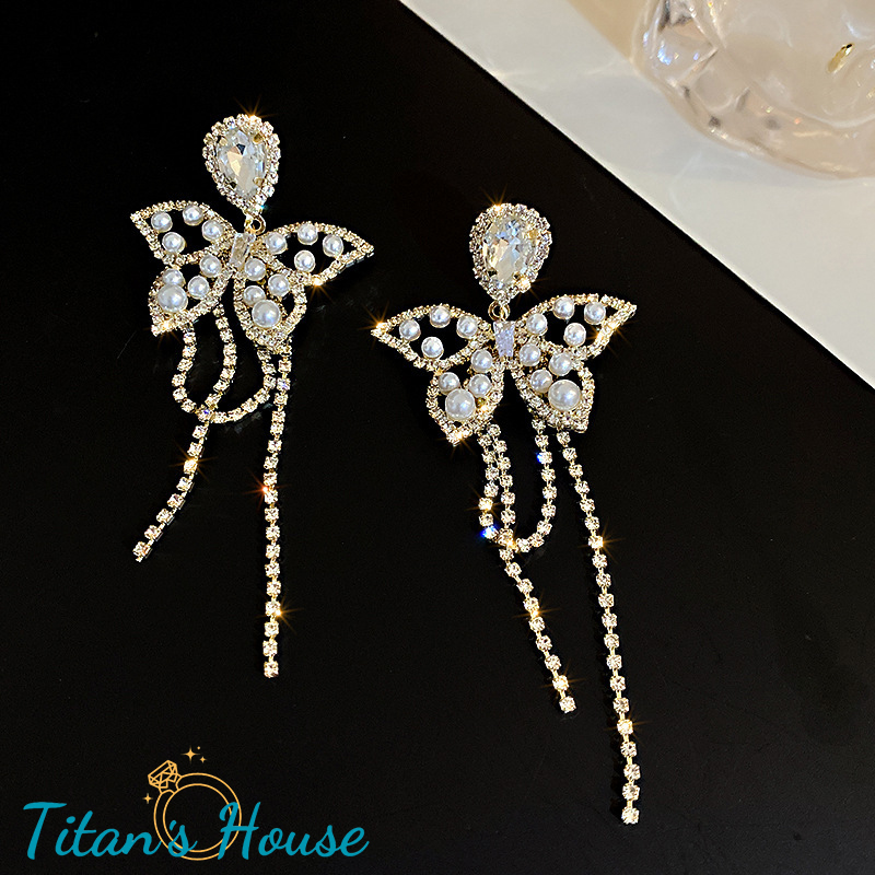 Bông tai - Hoa tai biểu tượng bướm Bạc - Titan's House - HT008T