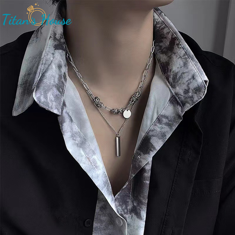 Dây Chuyền Titan dành cho nam kèm mặt dây kiểu Nhật cá tính - Titan's House - DM004T